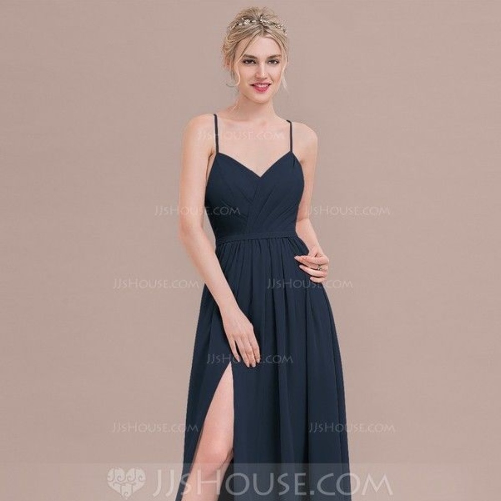 NEW A-Line/Sweetheart Floor-Length Blue Dress
